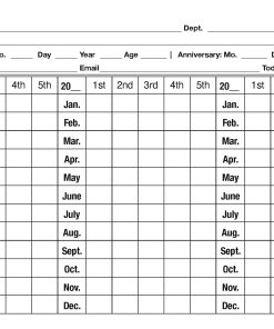 3 Year Permanent Record Card (100 set)