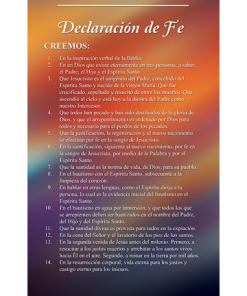 Declaration Of Faith Banner-Spanish (Multi-Colored) w/ Retractable Base