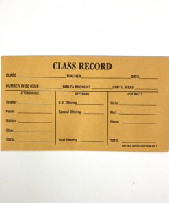 Class Record Envelope 5.5x3.25 500 per box