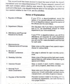 Alternative view of Family Training Hour Record Book