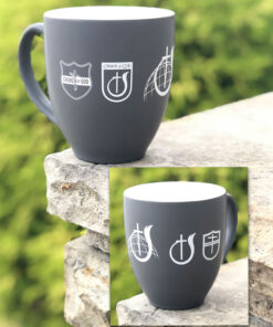 COG Bistro Mug W/Logos 15 oz. Gray/White