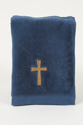 Pastor Towel - Cross (Navy)
