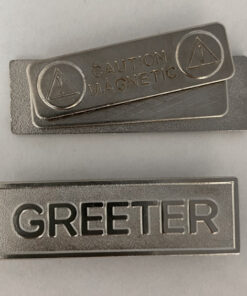 Badge Greeter Silver Magnetic