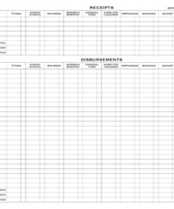 Receipt Disbursement Journal Sheet
