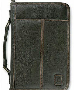 Bible Cover Aviator Lth Look Large Brown