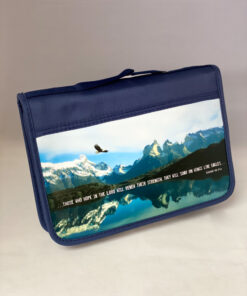 Bible Cover Inspiration Eagle Blue Large