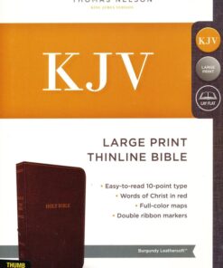 BIble KJV Thinline Imitation Leather Burgundy Index LP