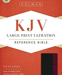 Bible KJV Reference Ultrathin LP Black/Burgundy B Leather