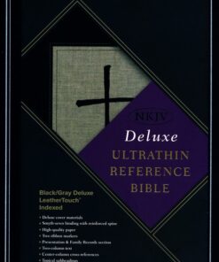 Bible NKJV Ultrathin Ref Deluxe Lth Touch Blk/Gry Indx