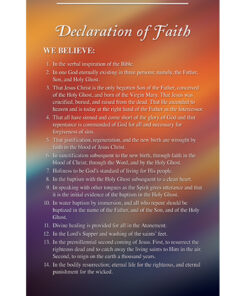 Banner Declaration Of Faith 24" x 64"  w/ X Stand