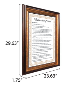 Alternative view of Declaration of Faith - 24x30 Bronze and Gold Beveled Frame