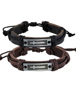 Bracelet Leather Cross