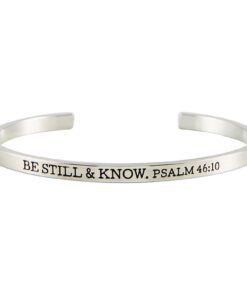 Cuff Bracelet-Silver Be Still & Know