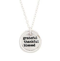 Necklace: Grateful Thankful Blessed