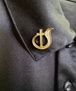 Alternative view of COG Pin Cross & Flame