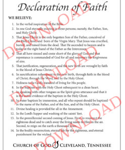 Declaration Of Faith 8 1/2 x 11 Download
