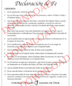 Declaration Of Faith 8 1/2 x 11 Spanish Download