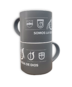 Alternative view of WACOG Mug Gray/white 16 oz Spanish
