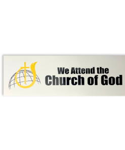 COG Bumper Sticker White/Yellow 3x9