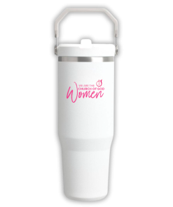 We Are the Church of God Women Tumbler - White/Pink